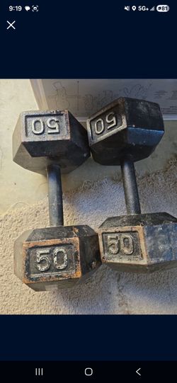 2x 50lb bells 🔔  Time to get real