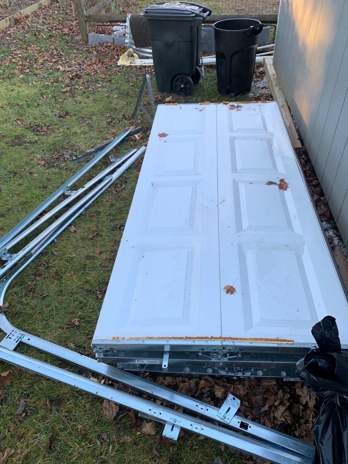 Garage Door With Tracks. 