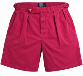 Vintage Polo Ralph Lauren Men’s Shorts 36 Red Pleated Chino USA Made [COPY]