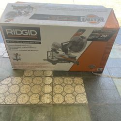 RIDGID 15 Amp Corded 12 in. Dual Bevel Sliding Miter Saw with 70 Deg. Miter Capacity and LED Cut Line Indicator
