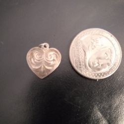 Tiny Sterling Silver Heart Charm Very Little