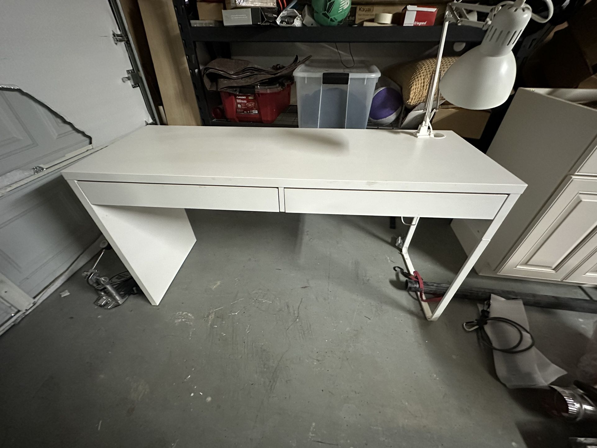 IKEA Desk With Lamp