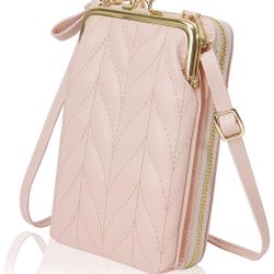Crossbody Phone Wallet Bag For Women, mylovetime Womens Leather Clutch Purse