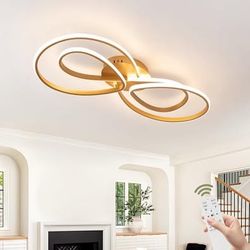 31.9" Modern LED Ceiling Light, 37W Dimmable Flush Mount Ceiling Light 2960LM, CRI>95,Remote & APP