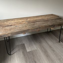 Handmade Wood Plank Coffee Table 