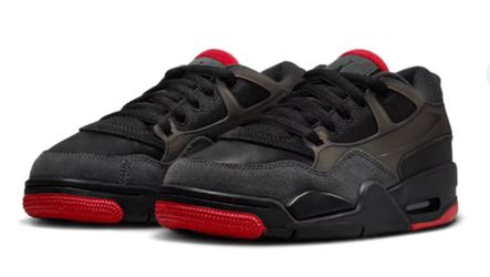 Air Jordan 4 RM GS Black Varsity Red Anthracite FQ7938-060 Kid's 7Y Women's 8.5