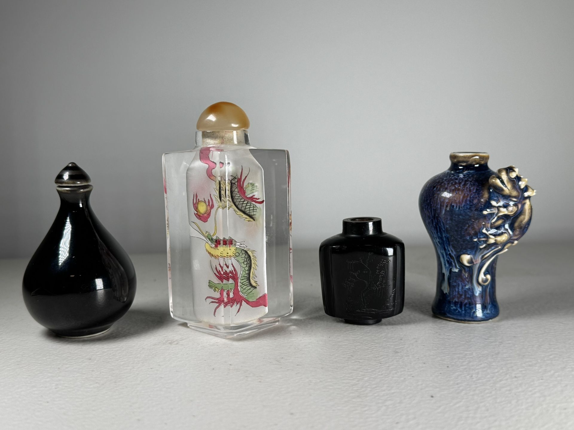 Vintage Chinese Set Of 4 Snuff Bottles 