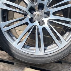 2012-2018 AAUDI A7 S7  FACTORY ALLOY  WHEEL RIM 9Jx20 ET37 + TIRE 255/40 R20 OEM - QOI0A1 Auto Parts
