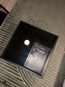 Modern Black Glass Coffee Table – Excellent Condition
