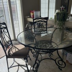 Cast Iron Dining Table (Set of 4)