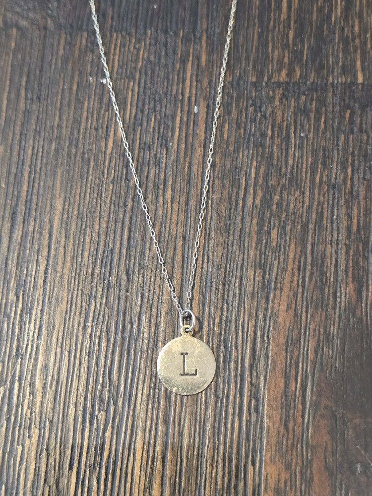 Letter L SILVER NECKLACE