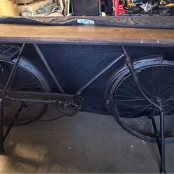 Vintage beach bike table