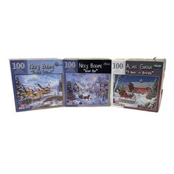 Papercity Puzzles Set of 3 Nicky Boehme 100 Piece Puzzles 