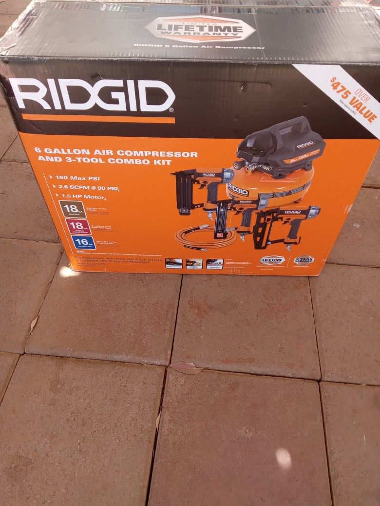 Ridgid Air Compressor Combo 3-tools