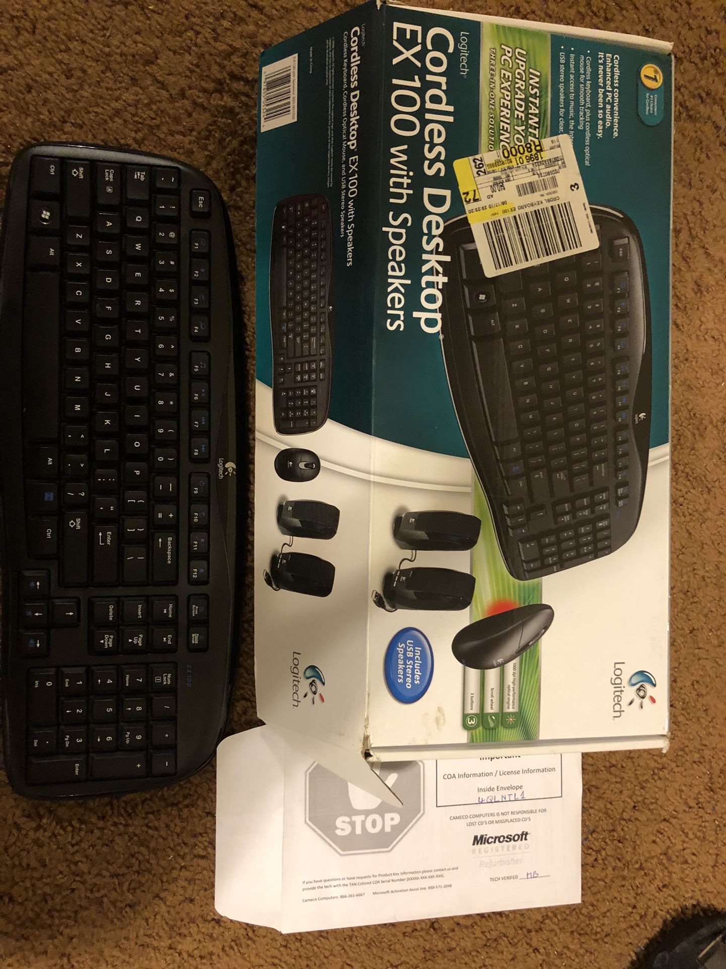 Logitech wireless keyboard mouse and speaker bundle