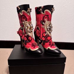 AUTHENTIC NEW DOLCE & GABBANA BOOTS SHOES 38 USA 8 