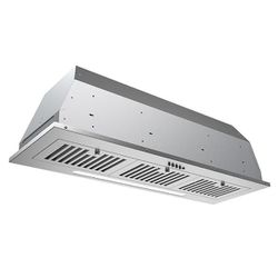36 Inch Streamline Ducted Insert Range Hood in Brushed Stainless Steel with Baffle Filters, Push Button Control, LED Lights

