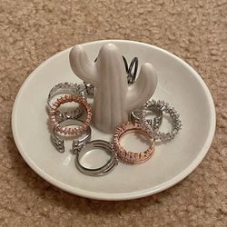 Huge Lof Of Rings + Ring Holder Set 