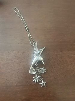 Silver-toned pewter Hummingbird