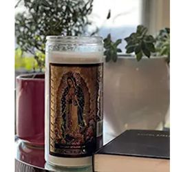 Brilux Virgen de Guadalupe Religious Candle – White Wax