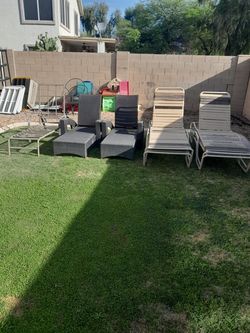 1 or 2 Outdoor Patio Chaise Lounge Pool Chairs $30-$60 single/pair See All Photos Read Description