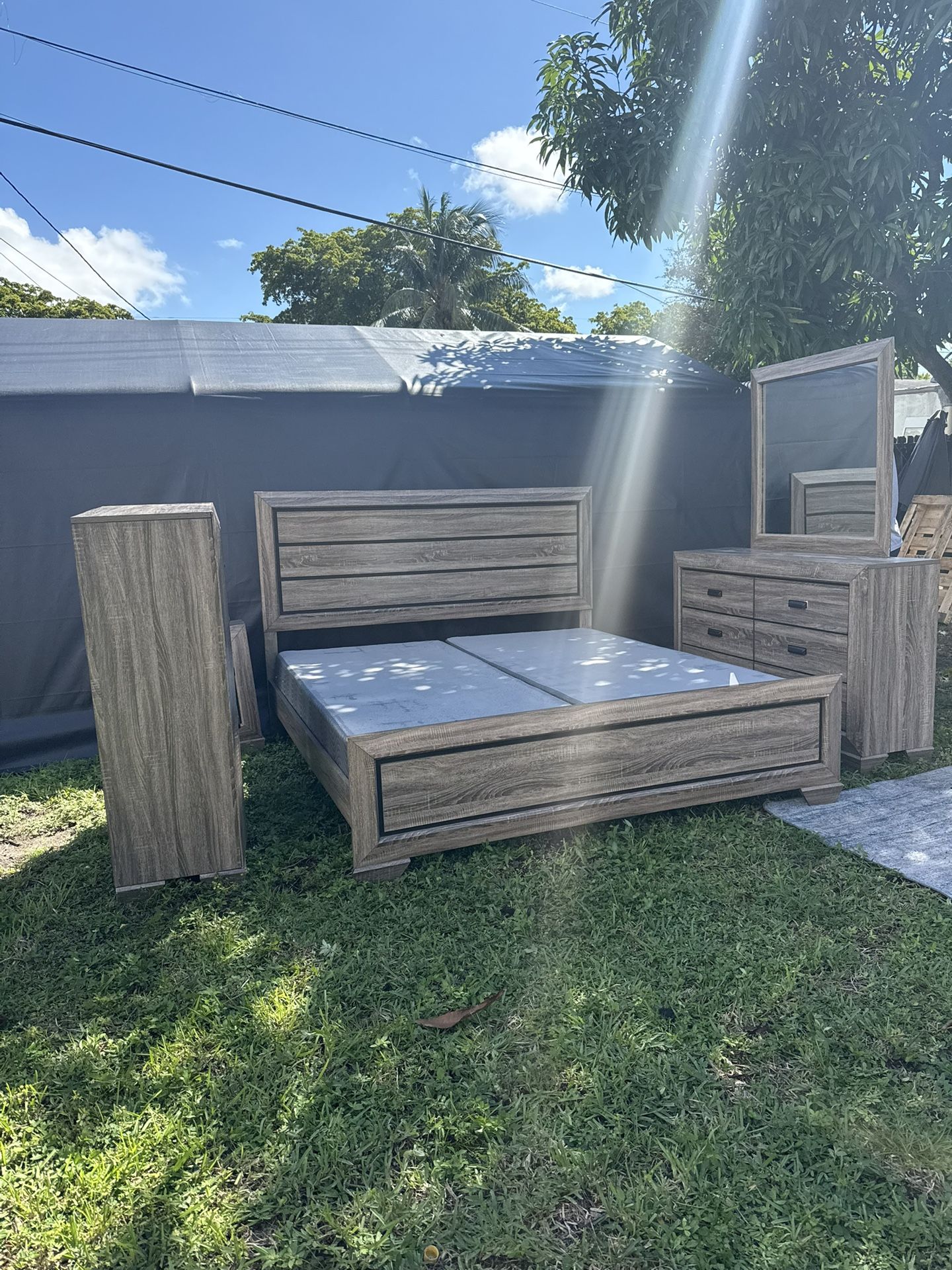 Juego De Cuarto King 7 Pc Incluye Colchón