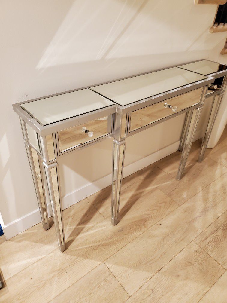 Mirrored Console Table 59"