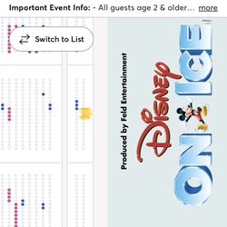 4 Disney on Ice tickets at the SNHU center 1/9 7pm section 107 Row 1