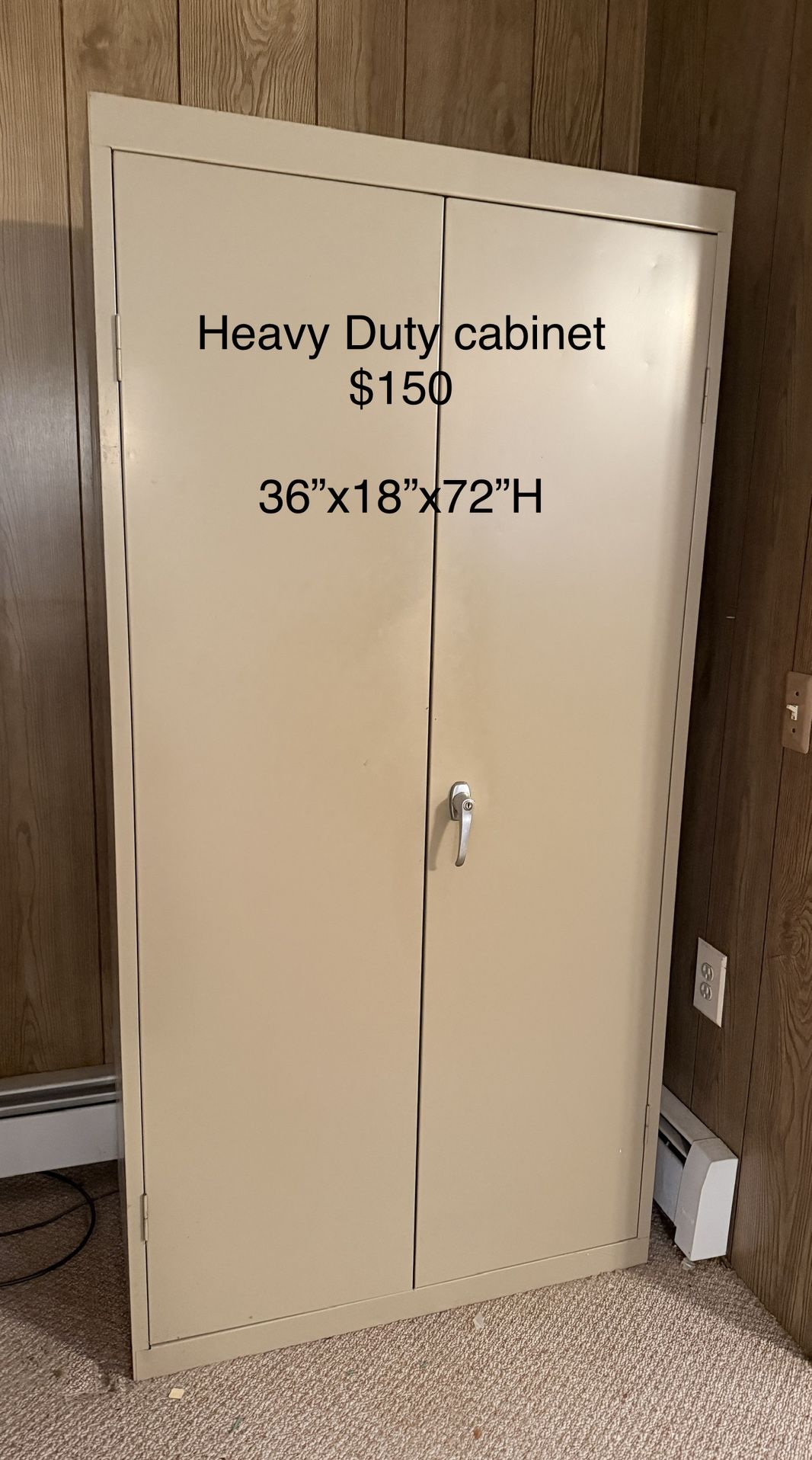 Heavy Metal Storage Cabinet With Shelves
