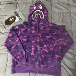 Purple Bape Shake Full Zip Hoodie 