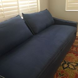Dark Blue Bench Seat Sleeper Sofa