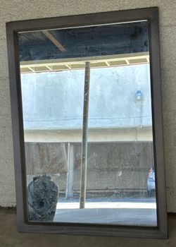 Large Oak Wood Wall Mirror