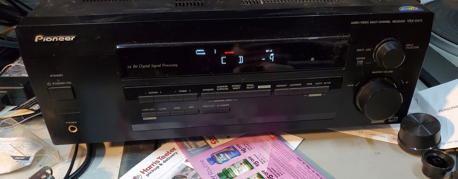 Pioneer VSX-D411 Dolby Digital 5.1 DTS Prologic II AV Receiver Watch Video Demo