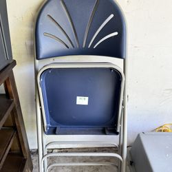 Two Heavy Duty Folding Chairs 