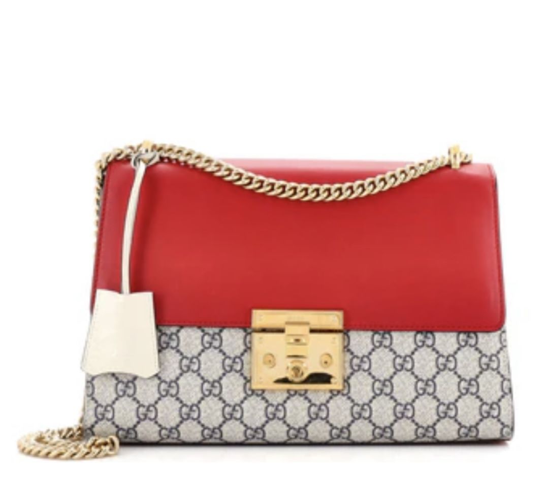 Gucci Padlock Shoulder Bag GG Coated Canvas and Leather Medium