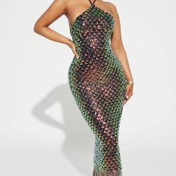 dress fashion vitamin sea sequin maxi..size LARGE