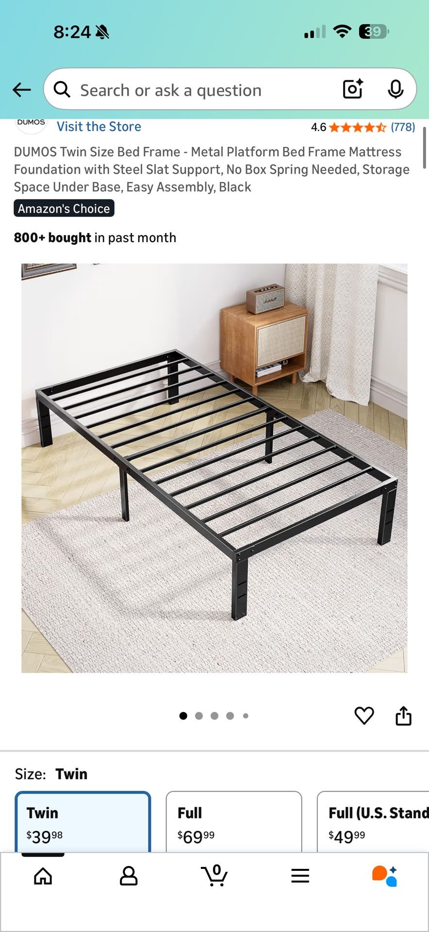 Twin Bed Frame 