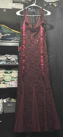 Burgundy dress