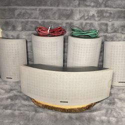 Surround Sound Speaker Set Of 5 (Only 2 Wires)