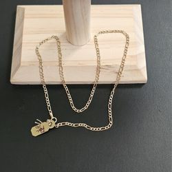 10k Gold Two Tone Necklace 16 Inch