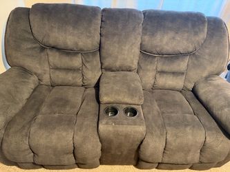 Set of 2 Gray Recliner Chairs – Must Sell Together