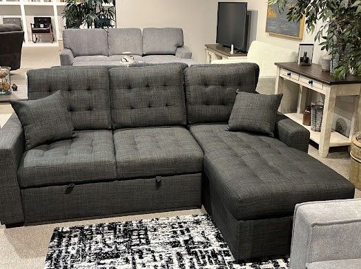 Mccafferty Exposed Wood Feet With Espresso 2-Piece Sectional Pull-Out Bed And Right Chaise Hidden Storage
Homelegance
