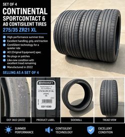Continental Sportcontact Tires Never used