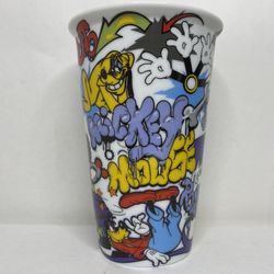 Disney Parks Mickey Mouse Rocks Pluto Donal Duck Goofy Tall Travel Mug 12 oz