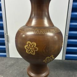 Hand Turned Wooden Vase