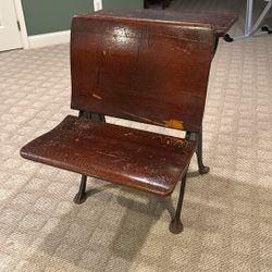 Antique Wooden School Desk