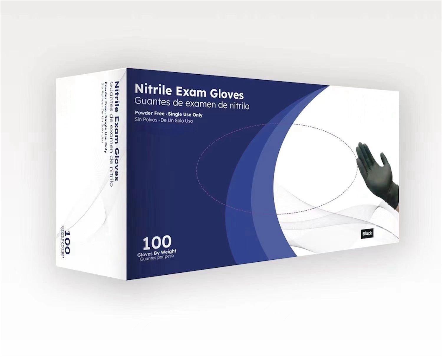 Black Nitrile Chemo Exam 7 Mil Gloves