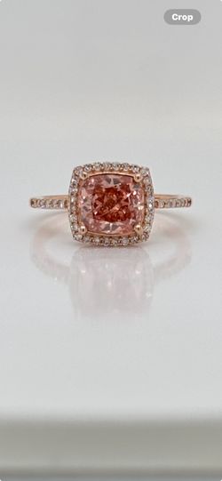 14k Pink Diamond Ring IGI Certified