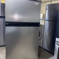 Whirlpool Refrigerator Top Freezer Stainless Steel 