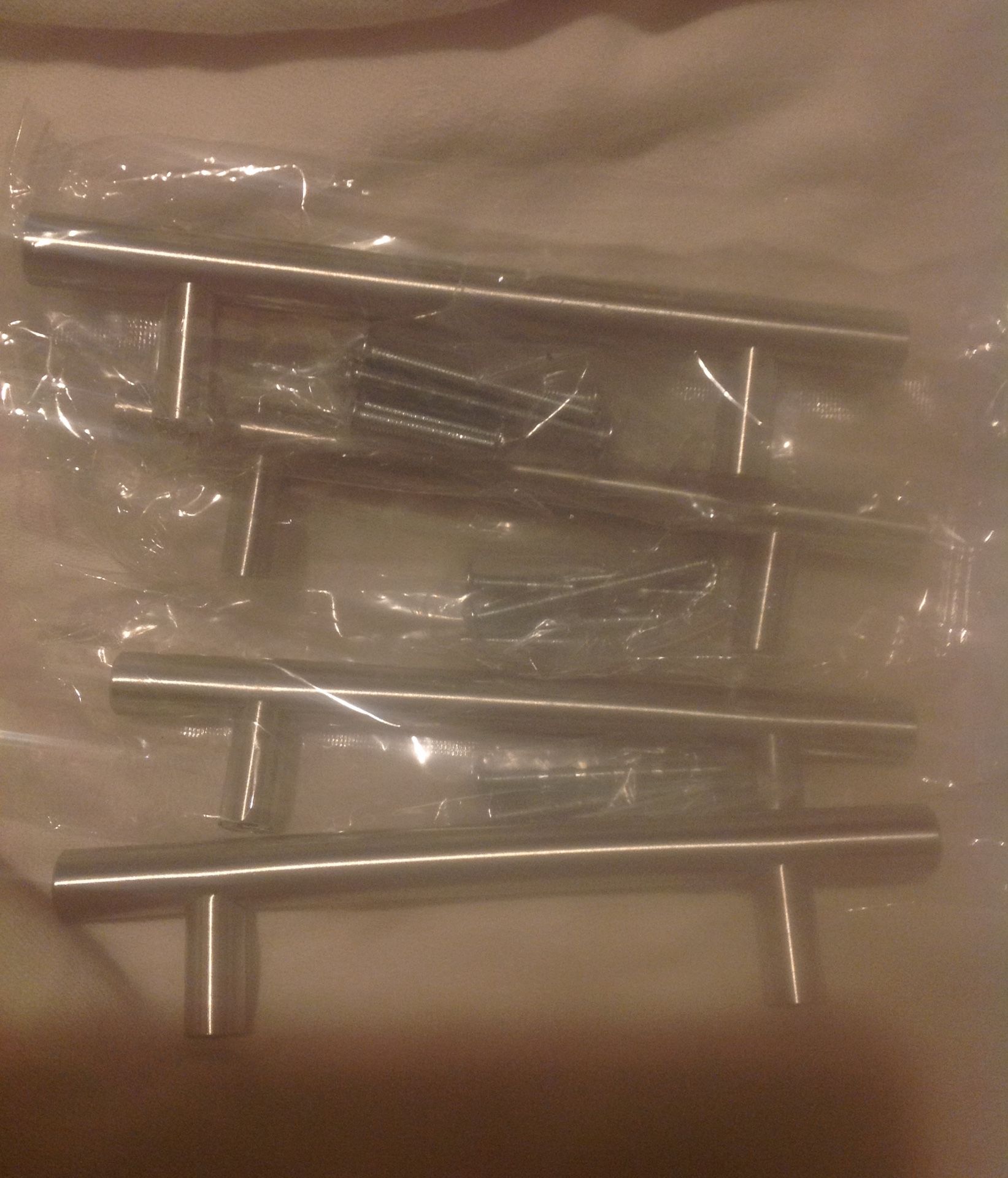 Silver pull door handles 6" 25 pcs asking 35.00